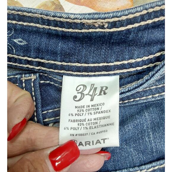 ARIAT  Mens Jeans Size 34R x 32" Standard 5 pocket design "Ruby" Boot Cut ! - Picture 5 of 6